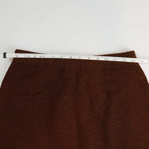 St John Collection Rust & Dark Brown Textured Santana Knit Skirt - Size 4 - Picture 5 of 6